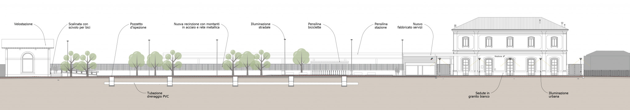 Collecchio-sezione-longitudinale-piazzale-esterno